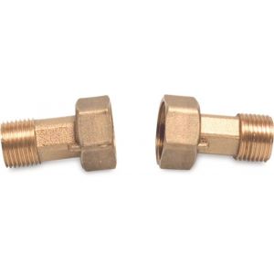 Profec set koppelingen voor watermeter messing 2 1/2 inch x 2 inch wartel binnendraad x buitendraad type vlakdichtend 7025313