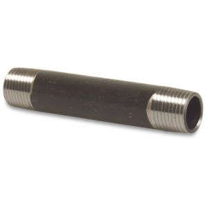 Mega Profec nummer 23 pijpnippel staal zwart 1.1/4 inch buitendraad 100 mm 1165100