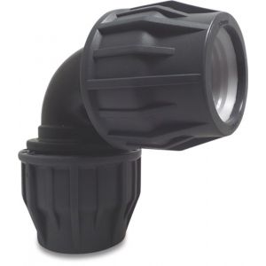 Jasonflex knie 90 graden PP 63 mm knel 16 bar grijs-zwart 7015618