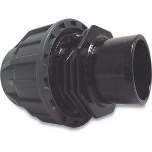 Jasonflex overgangssok PP-PVC-U 63 mm knel x lijm spie 16 bar grijs-zwart 7015624