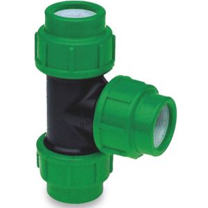 VDL T-stuk 90 graden PP 25 mm knel 16 bar zwart-groen 7018387