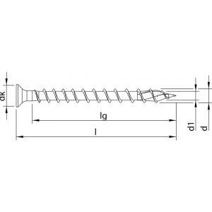 Heco-Topix-Plus spaanplaatschroef 3,0x20 mm kleine platverzonken kop Pozi-Drive PZD 1 variabele voldraad verzinkt blauw A3K 200 stuks SKV-klein verpakking 60091