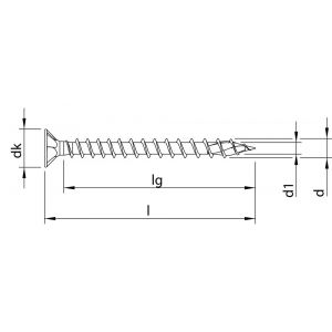 Heco-Topix-Plus RVS A2 houtbouwschroef 6,0x80 mm platverzonken kop met freesholtes Heco-Drive HD 30 variabele voldraad blank glijcoating 100 stuks VARIANTA verpakking 62046