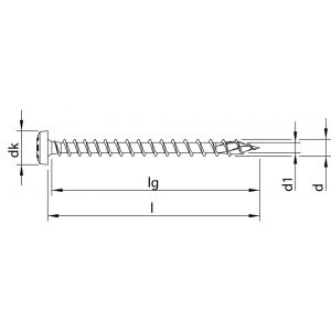 Heco-Topix-Plus RVS A2 spaanplaatschroef 5,0x50 mm rondkop T-Drive T 20 variabele voldraad blank glijcoating 200 stuks VARIANTA verpakking 61992