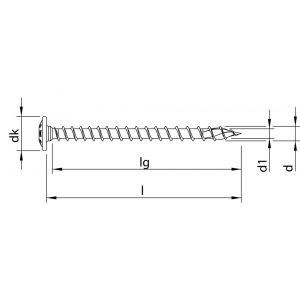 Heco-Topix-Plus RVS A2 tellerkopschroef 6,0x40 mm tellerkop T-Drive T 30 variabele voldraad blank glijcoating 200 stuks VARIANTA verpakking 61802