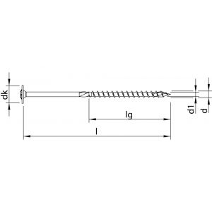 Heco-Topix-Plus tellerkopschroef 8,0x200 mm tellerkop XL T-Drive T 40 deeldraad verzinkt blauw A3K 50 stuks VARIANTA verpakking 61317