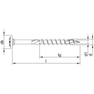 Heco-Topix-Plus tellerkopschroef 6,0x120 mm tellerkop T-Drive T 30 deeldraad verzinkt blauw A3K 100 stuks VARIANTA verpakking 61137