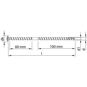 Heco-Topix-Plus-T Solar RVS A2 tellerkopschroef 8,0x300 mm tellerkop T-Drive T 40 onderkopdraad blank glijcoating 50 stuks VARIANTA verpakking 61897