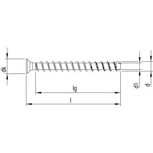 Heco Multi-Monti-Plus KS kabelklemschroef KS 5,0x40 mm T-Drive T 20 verzinkt blauw A2K 200 stuks VARIANTA verpakking 54270