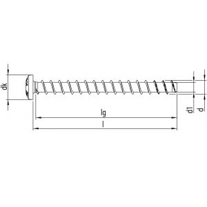 Heco Multi-Monti-Plus P schroefanker 5,0x30 mm rondkop T-Drive T 20 verzinkt blauw A2K 200 stuks VARIANTA verpakking 54268