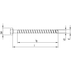 Heco Multi-Monti-Plus S schroefanker 16,0x80 mm SW 24 zeskantkop verzinkt blauw A2K 25 stuks VARIANTA verpakking 54274