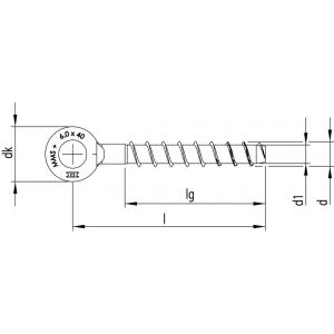 Heco Multi-Monti-Plus schroefanker R 6,0x40 ooganker montagegereedschap verzinkt blauw A2K 200 stuks VARIANTA verpakking 54280