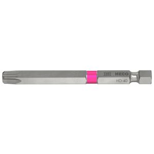 Heco lange schroefbit Heco-Drive HD 40 HD-40 kleur ring roze in blister 3 stuks 57103