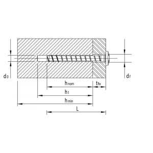 Heco Multi-Monti-Plus MS schroefanker montagerail 7,5x50 mm T-Drive T 30 verzinkt blauw A2K 100 stuks VARIANTA verpakking 49856