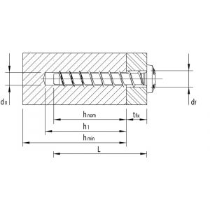 Heco Multi-Monti-Plus P schroefanker 6,0x35 mm rondkop T-Drive T 30 verzinkt blauw A2K 100 stuks VARIANTA verpakking 49850