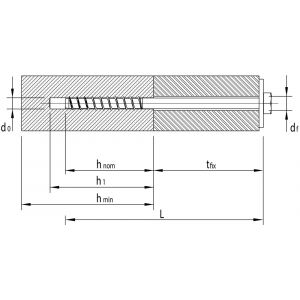 Heco Multi-Monti-Plus S schroefanker 12,0x280 mm SW 19 zeskantkop verzinkt blauw A2K 25 stuks VARIANTA verpakking 48469