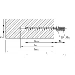 Heco Multi-Monti-Plus ST schroefstokanker 10,0x75 mm met metrisch buitendraad SW 13 zeskantkop verzinkt blauw A2K 25 stuks VARIANTA verpakking 49858