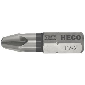 Heco schroefbit Pozi-Drive PZD 2 kleur ring zwart in blister 10 stuks 57105