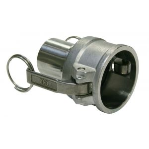 Baggerman Kamlok RVS snelkoppeling type C vrouwelijk 1.1/2 inch T AISI 316 DIN 2828 voor klemschaal 5600038000