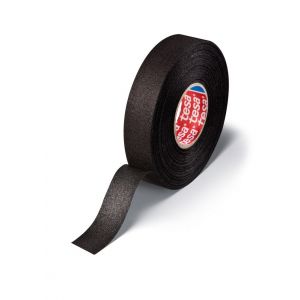 Tesa 4541 Tesaband 50 m x 25 mm zwart gemakkelijk hanteerbare ongecoate textieltape 04541-00015-00