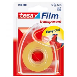 Tesa 57348 Tesafilm plakband en Easy Cut dispenser transparant 33 m x 15 mm 57348-00004-02