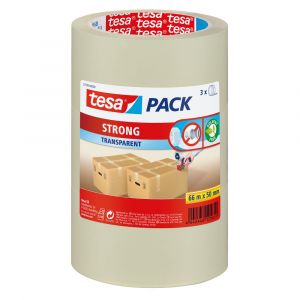 Tesa 57799 Tesapack Strong verpakkingstape transparant 66 m x 50 mm 3 rollen 57799-00000-02