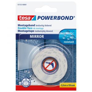 Tesa 55732 Powerbond montagetape spiegels 1,5 m x 19 mm 55732-00001-02