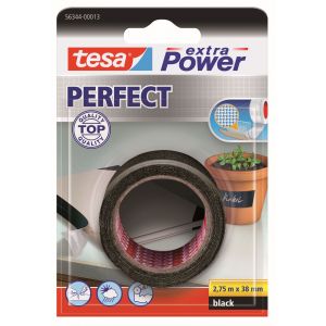 Tesa 56344 Extra Power Perfect textieltape zwart 2,75 m x 38 mm 56344-00013-03