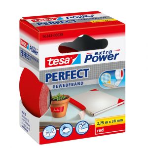 Tesa 56343 Extra Power Perfect textieltape 2,75 m x 38 mm rood 56343-00038-03