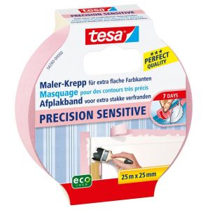 Tesa 56260 Precision Sensitive afplakband roze 25 m x 25 mm 56260-00000-04