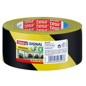 Tesa 58133 Universal waarschuwingstape geel-zwart 66 m x 50 mm 58133-00000-00