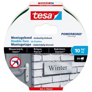 Tesa 77749 Powerbond montage bakstenen 5 m x 19 mm 77749-00000-00