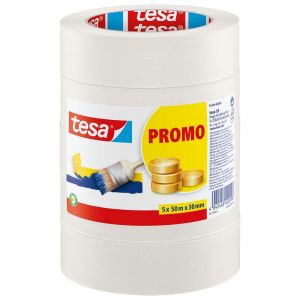 Tesa 55349 Economy afplaktape 50 m x 30 mm 5 rollen 55349-00000-00