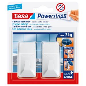 Tesa 58272 Powerstrips haak L rechthoekig wit 58272-00000-20