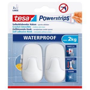 Tesa 59781 Powerstrips Waterproof haken L kunststof wit 59781-00000-00