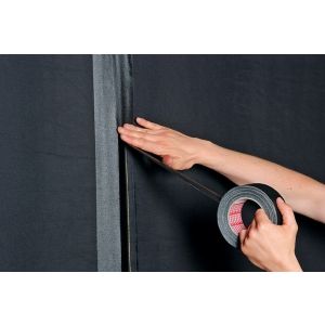 Tesa 4541 Tesaband 50 m x 50 mm zwart gemakkelijk hanteerbare ongecoate textieltape 04541-00020-00