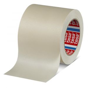 Tesa 4316 Tesakrepp 50 m x 100 mm chamois fijne crepepapieren maskeringstape voor lakspuiten tot 100 graden C 04316-00001-03