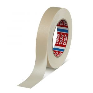 Tesa 4330 Tesakrepp 50 m x 25 mm chamois maskeringstape voor lakwerkzaamheden met ovendrogen tot 140 graden C 04330-00018-00