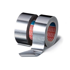 Tesa 50575 Tesaband 50 m x 50 mm aluminium zeer sterke aluminiumtape met en zonder voering 50575-00001-01