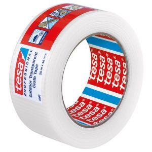 Tesa 4665 Tesaband 25 m x 48 mm transparante textieltape voor buiten 04665-00000-00