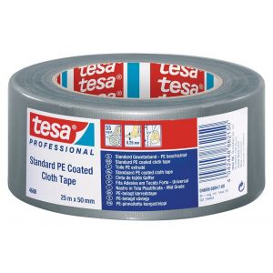 Tesa 4688 Tesaband 50 m x 50 mm grijs standaard polyethyleengecoate textieltape 04688-00031-00