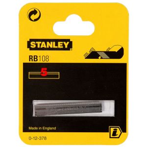 Stanley schaafmesje recht 50 mm set 5 stuks op kaart 0-12-378