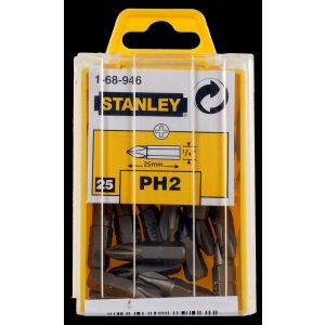 Stanley 1/4 inch schroefbit Phillips nummer 2 25 mm 1-68-946