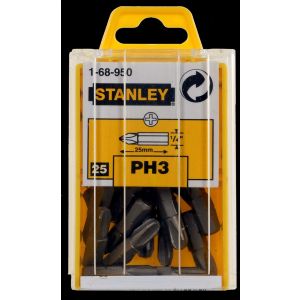 Stanley 1/4 inch schroefbit Phillips nummer 3 25 mm 1-68-950