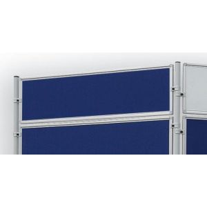 Orbis presentatiewand HxB 30x120 cm aluminium frame blauwe vilt 521920