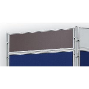 Orbis presentatiewand HxB 30x120 cm aluminium frame grijze vilt 521922