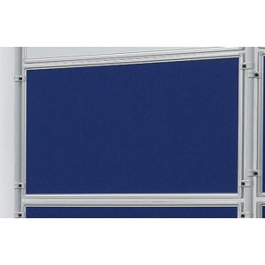 Orbis presentatiewand HxB 60x120 cm aluminium frame blauwe vilt 521924