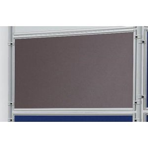 Orbis presentatiewand HxB 60x120 cm aluminium frame grijze vilt 521925