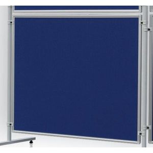 Orbis presentatiewand HxB 120x120 cm aluminium frame blauwe vilt 521930