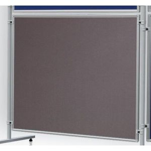 Orbis presentatiewand HxB 120x120 cm aluminium frame grijze vilt 521931